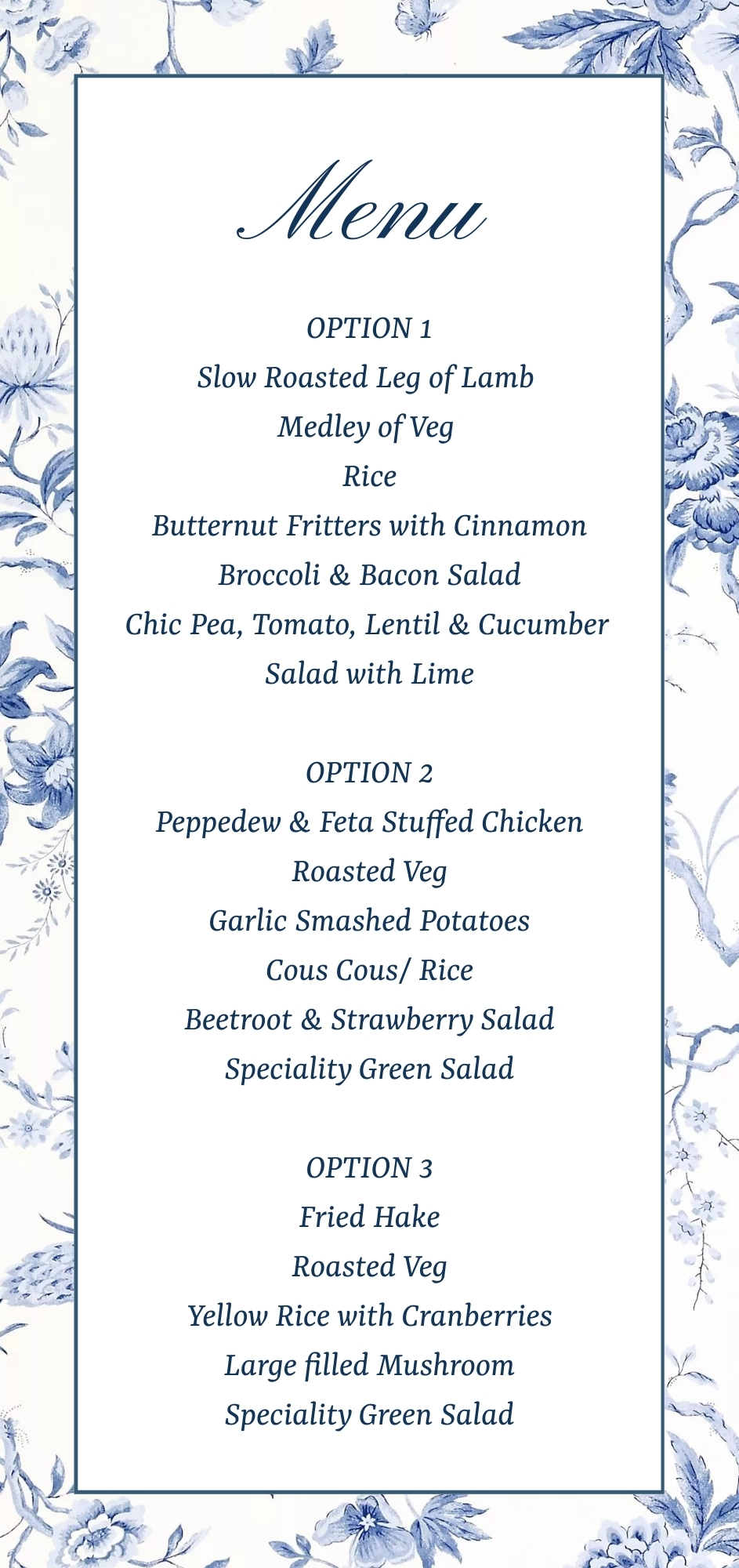 L&C Menu